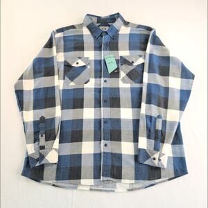 American Outback NWT Flannel Men's 2XL Button Down Shirt Plaid Long Sleeve